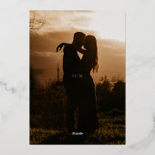 Modern Photo Overlay Wedding 箔招待状 (裏面)