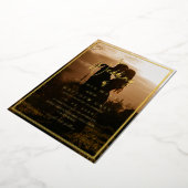 Modern Photo Overlay Wedding Foil Invitation 箔招待状 (回転した状態)