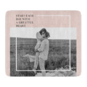 Modern Photo Pastel Pink Family Lovely Gift カッティングボード (正面)