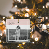 Modern Photo Pastel Pink Family Lovely Gift セラミックオーナメント