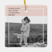 Modern Photo Pastel Pink Family Lovely Gift セラミックオーナメント (正面)