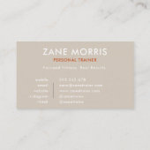 Modern Photo Personal Trainer Fitness  名刺 (裏面)