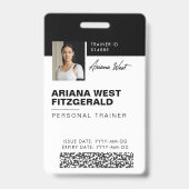 Modern Photo Personal Trainer Fitness Lifestyle バッジ (裏面)