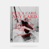 Modern Photo Playing Cards Guest Book アクリルサイン (正面)