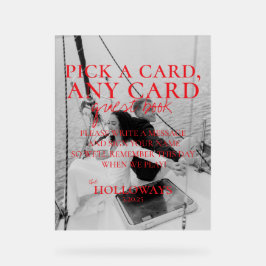 Modern Photo Playing Cards Guest Book アクリルサイン