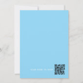 modern photo Pool Party Birthday QR Code RSVP 招待状 (裏面)