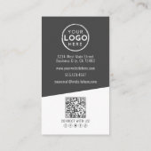 Modern Photo QR Code Logo Vertical 名刺 (裏面)