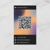 Modern Photo & QR Code Vertical 名刺 (裏面)