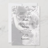 Modern Photo QR Code Wedding 招待状 (正面)