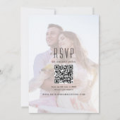 Modern Photo QR Code Wedding 招待状 (裏面)