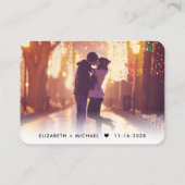 Modern Photo QR Code Wedding RSVP Pink エンクロージャーカード (裏面)