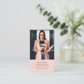Modern Photo Realtor Blush 名刺 (スタンド正面)