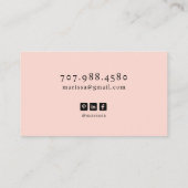 Modern Photo Realtor Blush 名刺 (裏面)