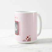 Modern Photo Red & Pink Happy Valentines Gift  コーヒーマグカップ (正面右)