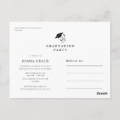 Modern Photo RN Nurse Graduation Party Invitation ポストカード (裏面)