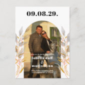 Modern Photo Save the date Invitation Postcard ポストカード (正面)