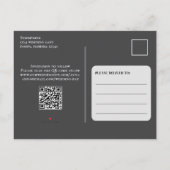 Modern Photo Save the Date Wedding Custom 案内ポストカード (裏面)