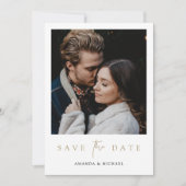 Modern Photo Save the Date Wedding Invite Template セーブザデート (正面)