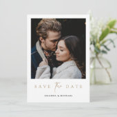 Modern Photo Save the Date Wedding Invite Template セーブザデート (スタンド正面)