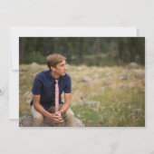 Modern Photo Script Horizontal Graduation Party 招待状 (裏面)