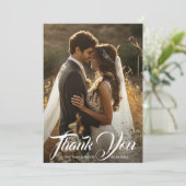 Modern Photo Simple Wedding サンキューカード (スタンド正面)
