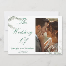 Modern Photo simple Wedding Invitation  招待状