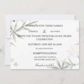 Modern Photo simple Wedding Invitation  招待状 (裏面)