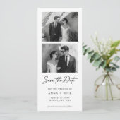 Modern Photo Strip Wedding Photo Bookmark セーブザデート (スタンド正面)
