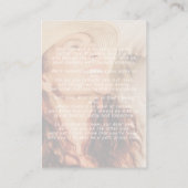 Modern Photo Sympathy Funeral Prayer Card 名刺 (裏面)