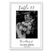 Modern Photo Table Number Wedding Reception Card テーブルナンバー (正面)