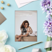 Modern Photo Typography Script Grad Announcement アクリル招待状 (インサイチュ (ウェディング))