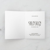 Modern Photo Typography Script Grad Party Folded カード (内部)