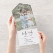 Modern Photo Wedding オールインワン招待状 (貼ってはがせる)