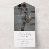 Modern Photo Wedding All in One Invitation オールインワン招待状 (内側)