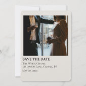 Modern Photo Wedding Attire Colors Save the Date 招待状 (裏面)