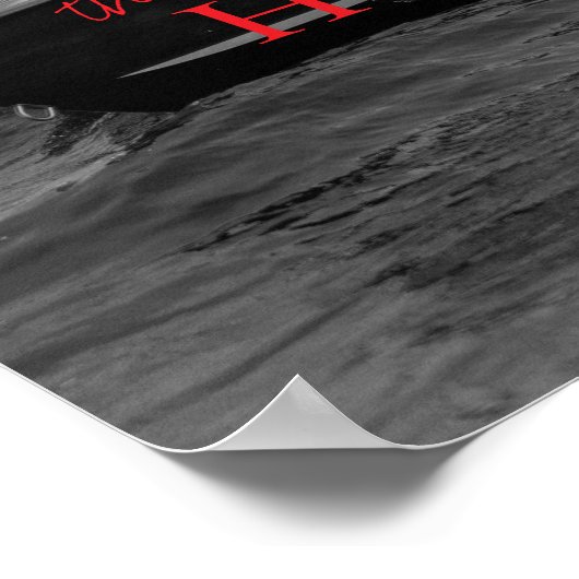 Modern Photo Wedding Guest Book ポスター (角)