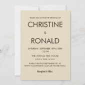 Modern Photo Wedding Invitation Minimalist 招待状 (裏面)