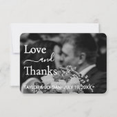 Modern Photo Wedding| Minimalist Botanical Floral サンキューカード (正面)