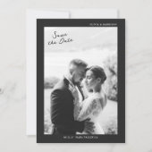 Modern Photo Wedding Save the Date 招待状 (正面)