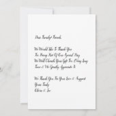 Modern Photo Wedding Save the Date Cards サンキューカード (裏面)