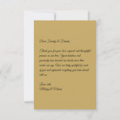 Modern Photo Wedding Thank You Card with Text サンキューカード (裏面)