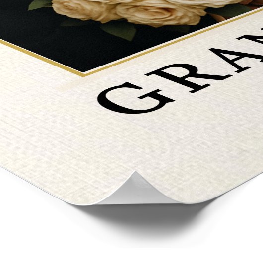 Modern Photo Wedding Welcome Sign  ポスター (角)