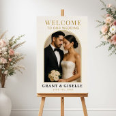 Modern Photo Wedding Welcome Sign  ポスター