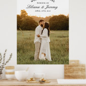 Modern Photo Welcome Sign With Arched Text ポスター (キッチン)