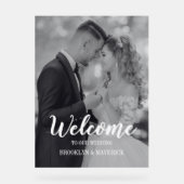 Modern Photo Welcome Wedding アクリルサイン (正面)