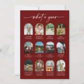 Modern Photo What A Year Merry Christmas シーズンカード (裏面)