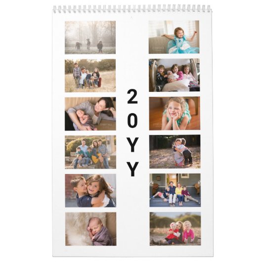 Modern Photo White Cover カレンダー (カバー)