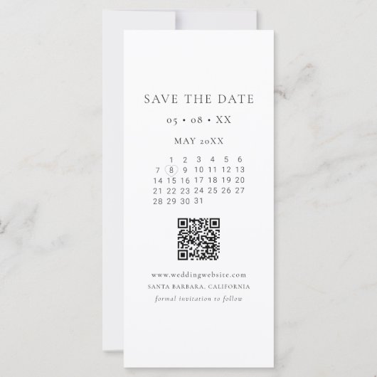 Modern Photobooth Wedding Save the Date (裏面)
