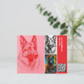 Modern Photograph German Shepherd  Postcard ポストカード (スタンド正面)