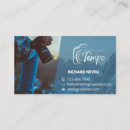  Modern Photographer Business Card – Studio Photo  名刺 (正面)